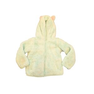 Garanimals Baby Toddler Mint‎ Green Fuzzy Bear Hooded Zip Up Jacket 24M